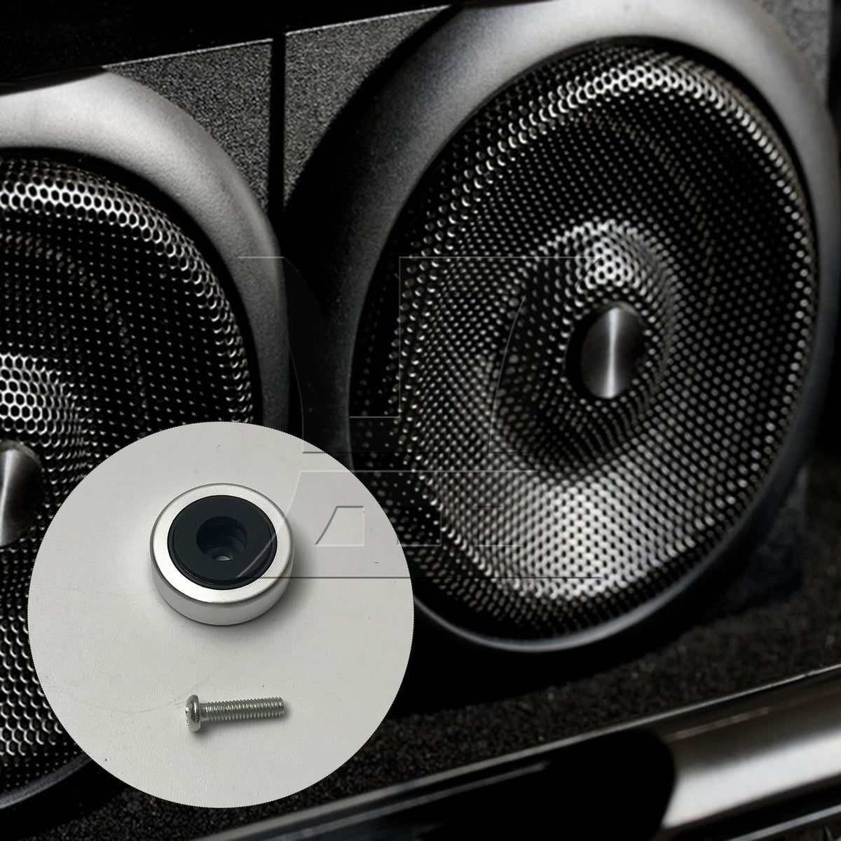 BQLZR 1pc Speaker Isolation Feet 30 x 11mm Silver Amplifier Shock Absorber Foot Pad