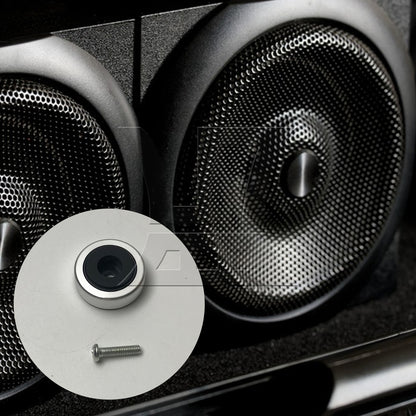 BQLZR 1pc Speaker Isolation Feet 30 x 11mm Silver Amplifier Shock Absorber Foot Pad