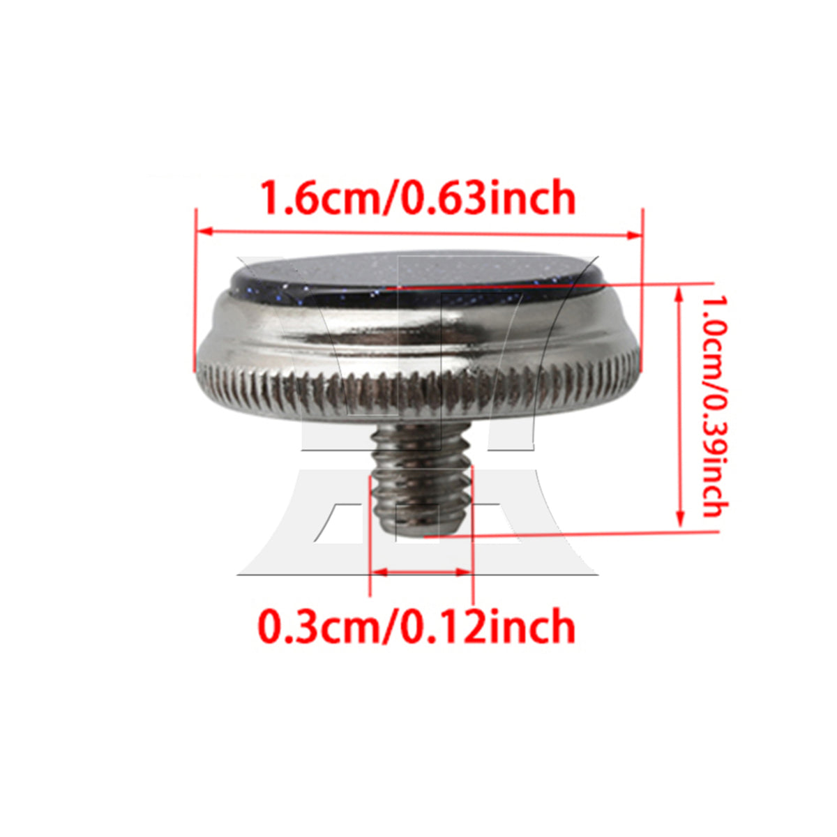 BQLZR 1pc Trumpet Finger Button Blue Sandstone Buckle for Replacement and Repair of Trumpet Finger Button