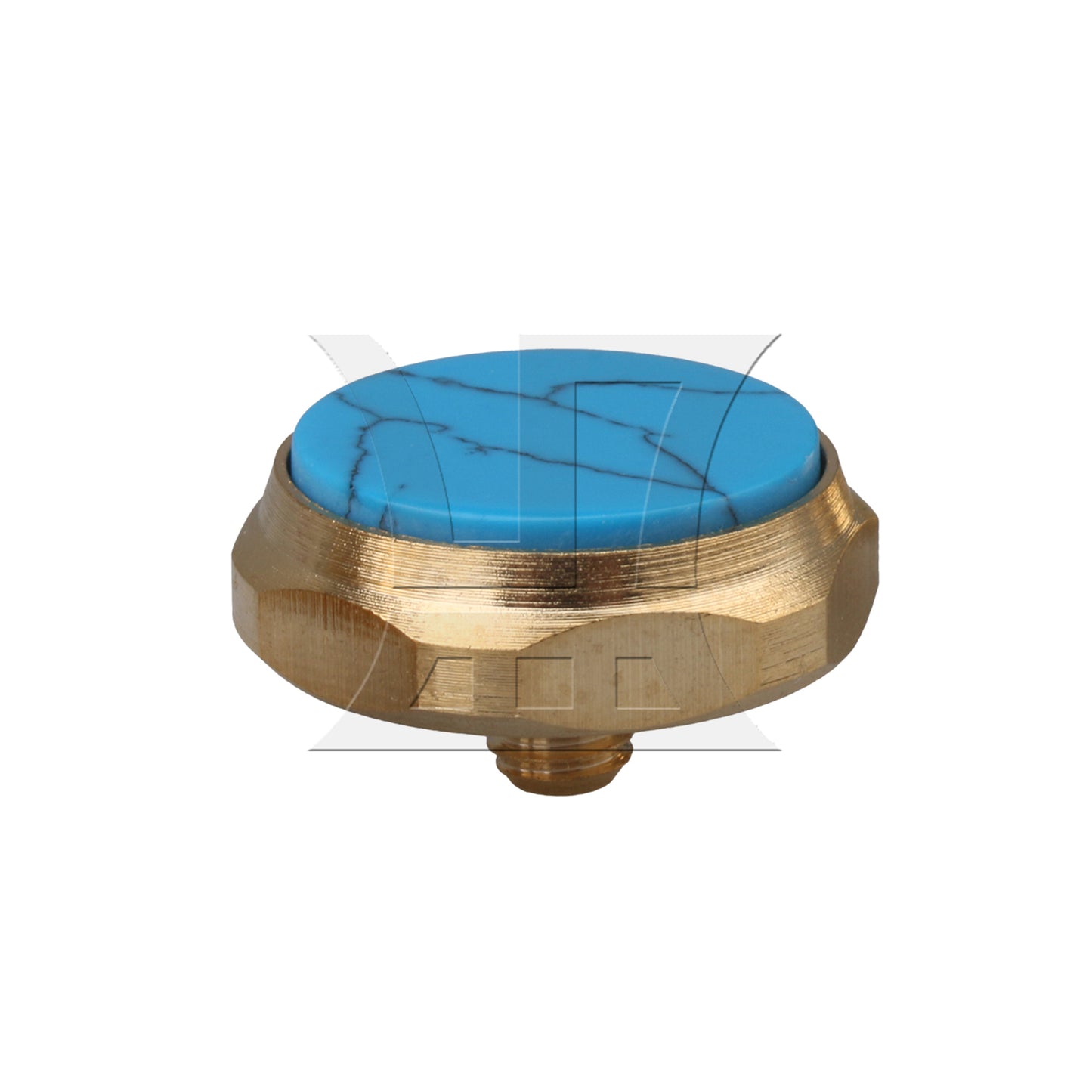 BQLZR 1pc Trumpet Finger Hex Button Buckle Blue Turquoise Trumpet Accessories