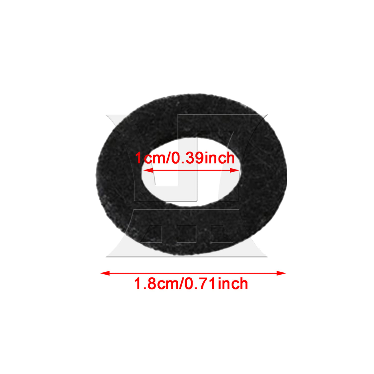 BQLZR 1pc Trumpet Black Felt Washer 18X10mm Black Pads Felt Gaskets