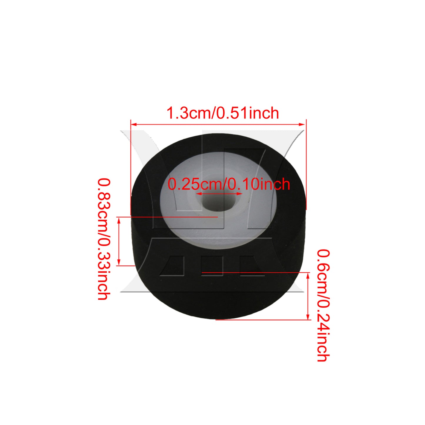 BQLZR 1pc 13x6x2.5mm Tape Recorder Pinch Roller for Recorder Press Wheel