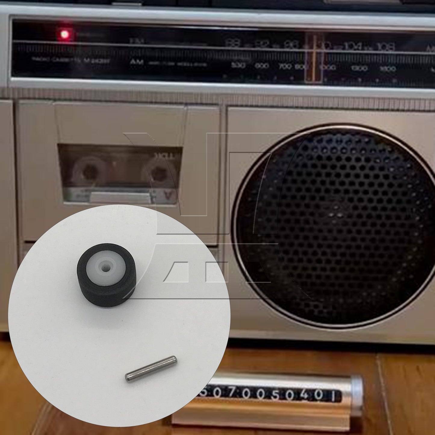 BQLZR 1pc Cassette Tape Machine Pinch Roller 13 x 6 x 2 Mm for Car Radio