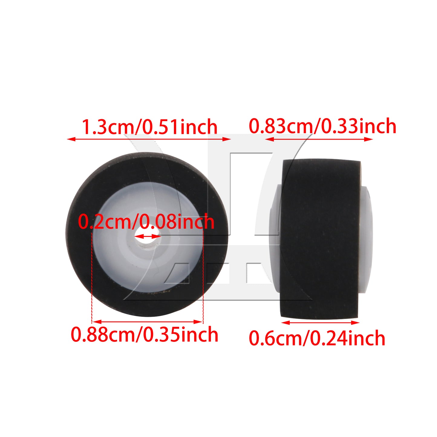 BQLZR 1pc Cassette Tape Machine Pinch Roller 13 x 6 x 2 Mm for Car Radio
