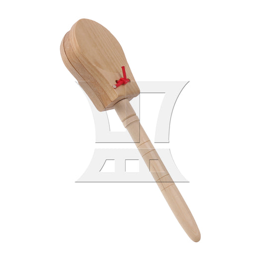 BQLZR 1Pcs Orff Percussion Instrument Children's Wooden Castanets with Handle Primary Color
