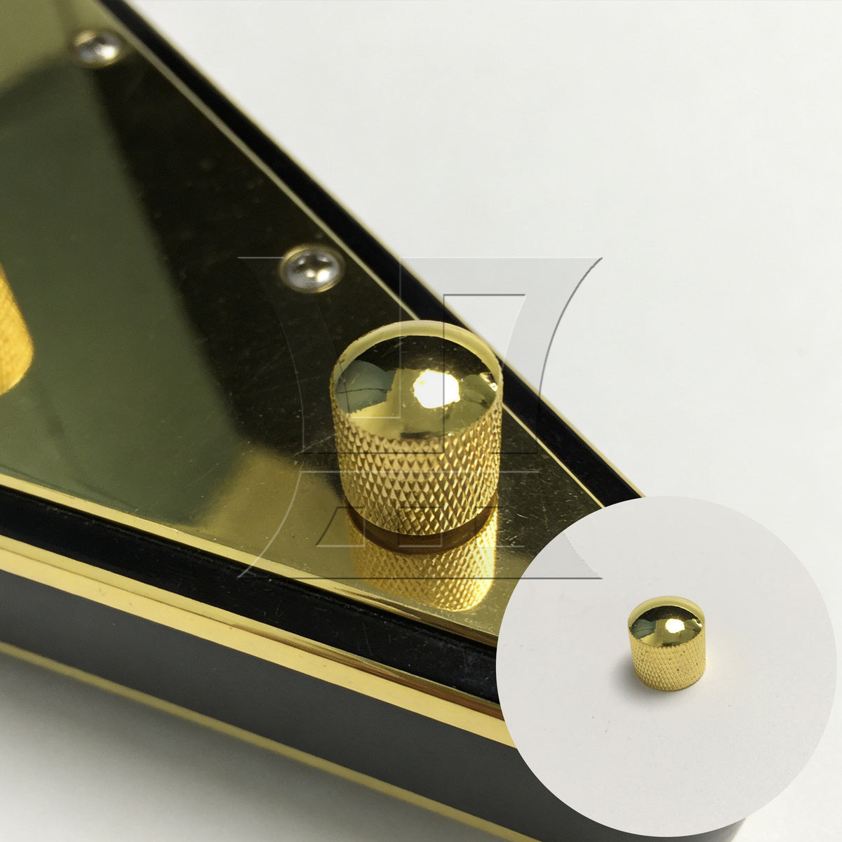BQLZR 1pc Aluminum Rotary Potentiometer Knob Golden Electric Guitar Volume Tone Knob Cap