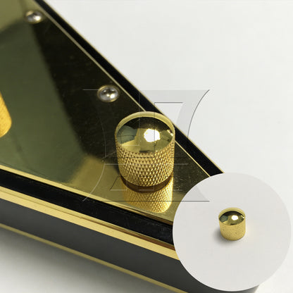 BQLZR 1pc Aluminum Rotary Potentiometer Knob Golden Electric Guitar Volume Tone Knob Cap