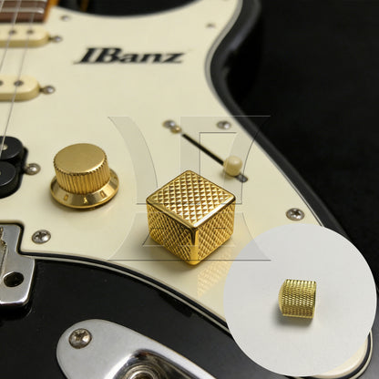 BQLZR 1pc Aluminum Rotary Potentiometer Knob Golden Electric Guitar Volume Tone Knob Cap