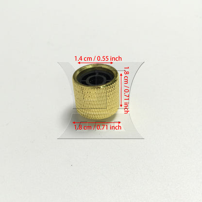 BQLZR 1pc Aluminum Rotary Potentiometer Knob Golden Electric Guitar Volume Tone Knob Cap