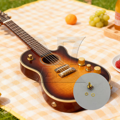 BQLZR 1pc B500K Potentiometer 18mm Long Axis Gold Electric Guitar Bass Potentiometer Tone Volume Knob