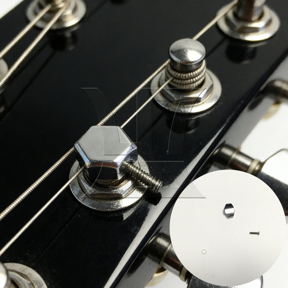 BQLZR 1pc Square Guitar Tuner Button Chrome Folk Guitar Electric Guitar Knob Knob Head Chord