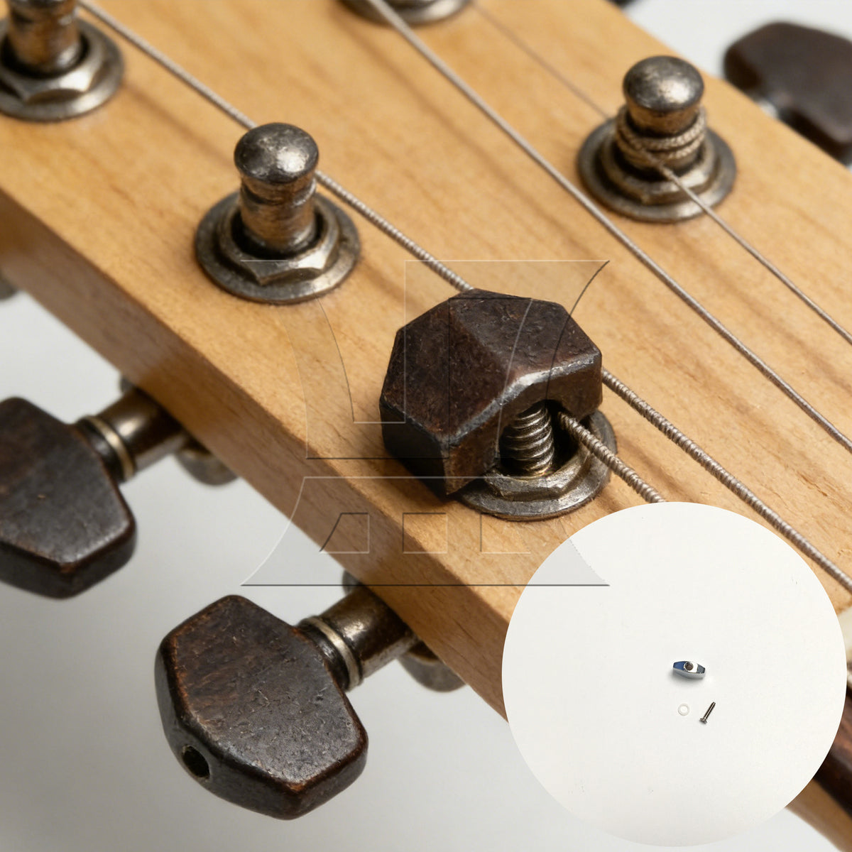 BQLZR 1pc Square Guitar Tuner Button Chrome Folk Guitar Electric Guitar Knob Knob Head Chord