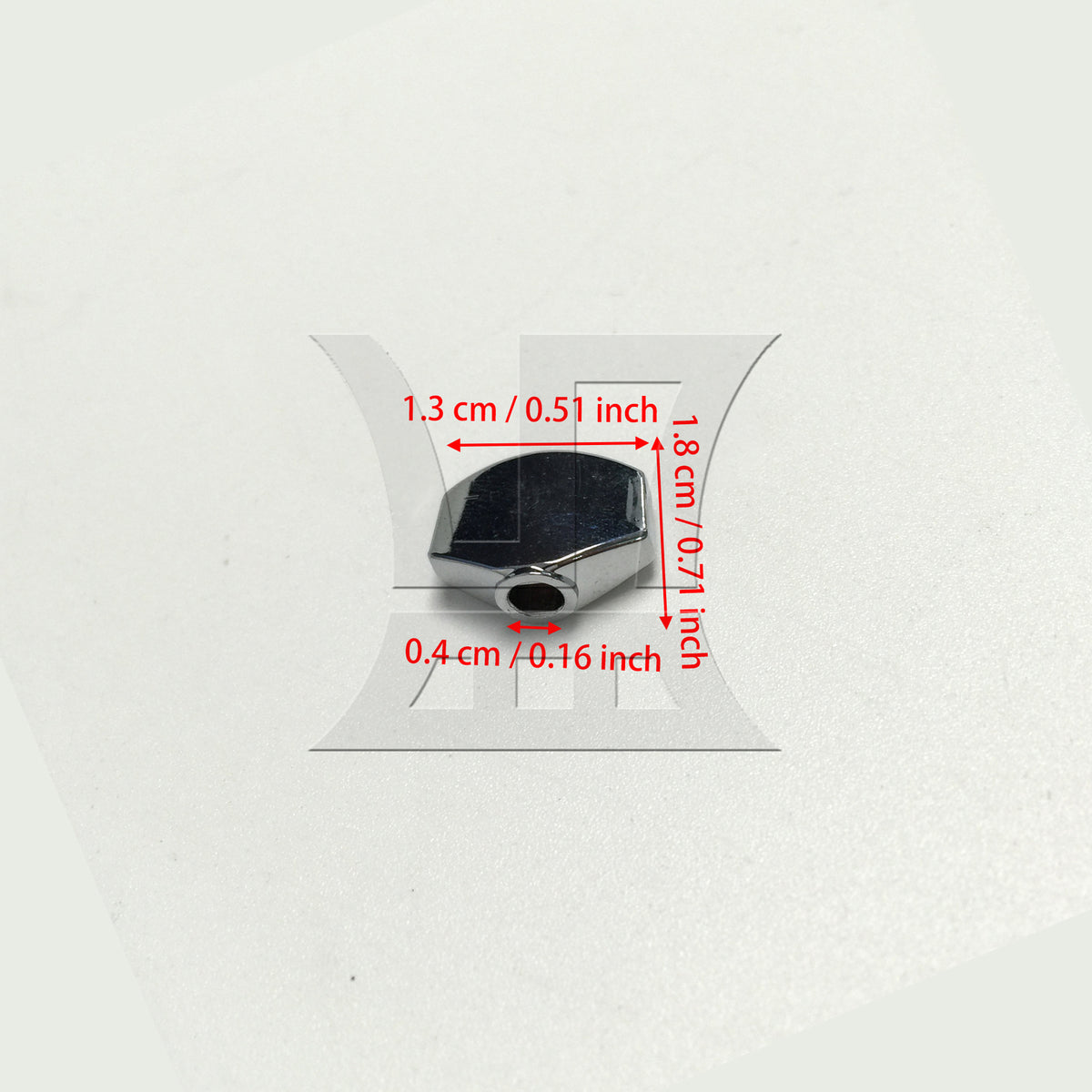 BQLZR 1pc Square Guitar Tuner Button Chrome Folk Guitar Electric Guitar Knob Knob Head Chord