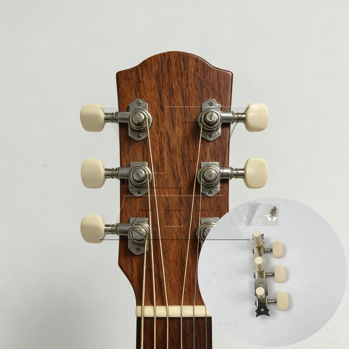 BQLZR 1pc Classical Guitar Tuning Peg White 3R Classical Guitar Winder Buttons