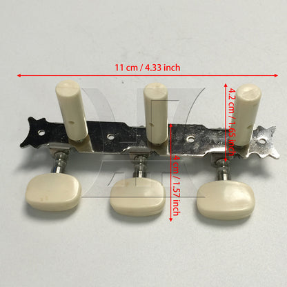 BQLZR 1pc Classical Guitar Tuning Peg White 3R Classical Guitar Winder Buttons