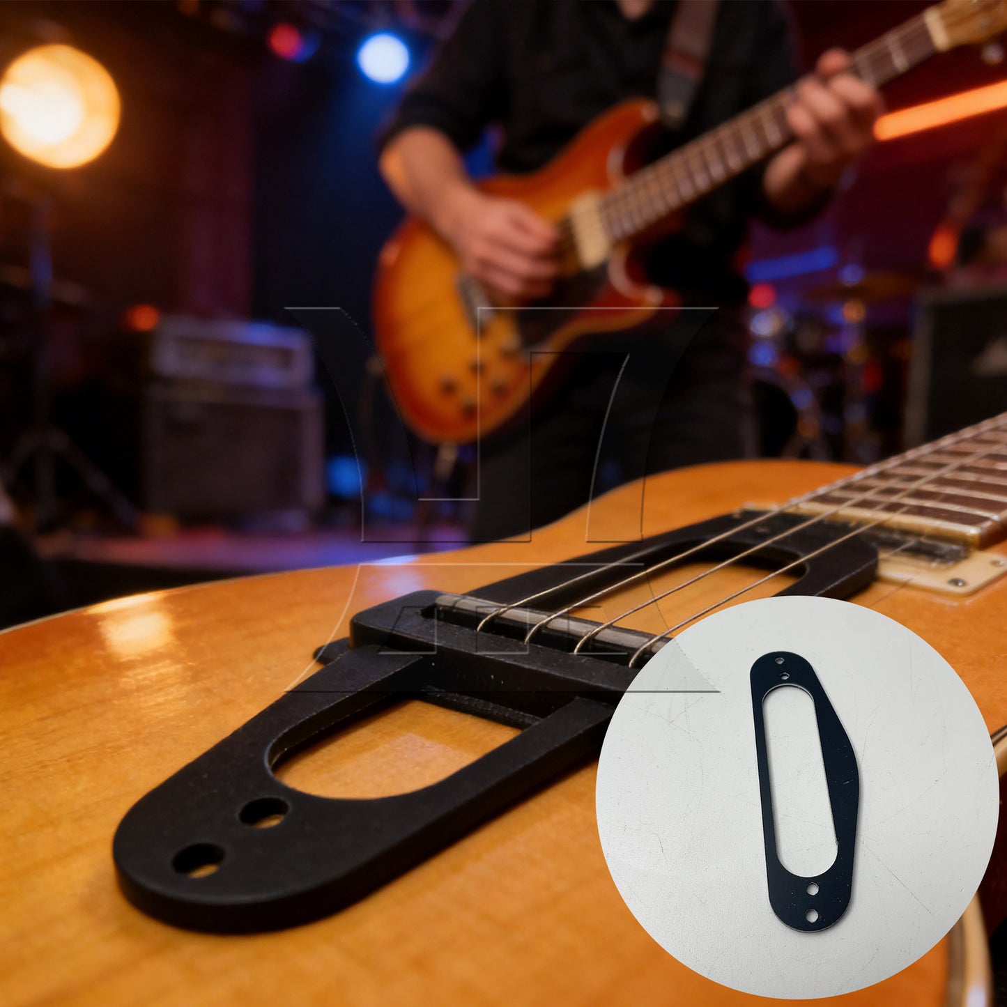 BQLZR 1pc Single Coil Pickup Frame Black Electric Guitar Pickup Border Frame