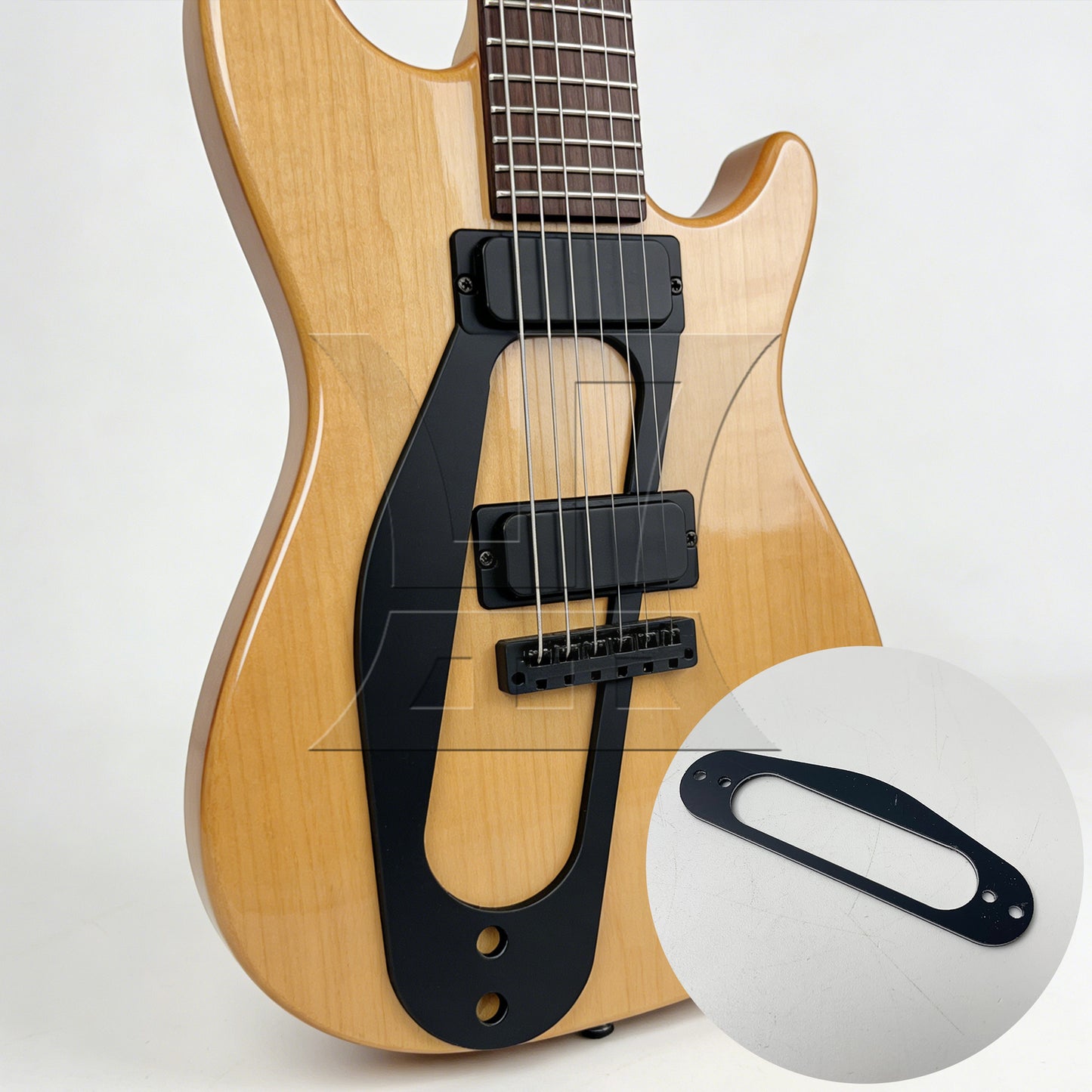 BQLZR 1pc Single Coil Pickup Frame Black Electric Guitar Pickup Border Frame
