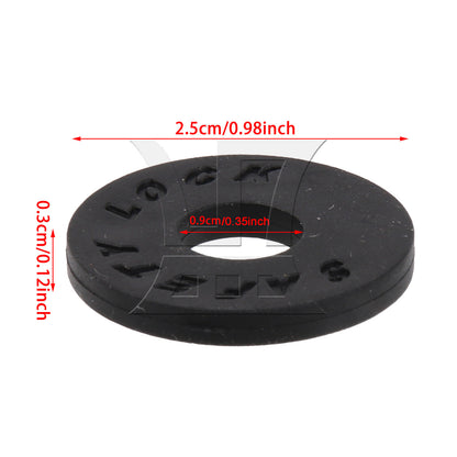 BQLZR 1pc Strap Lock Block Gasket Black Electric Guitar Bass Strap Buckle Anti-Tripping
