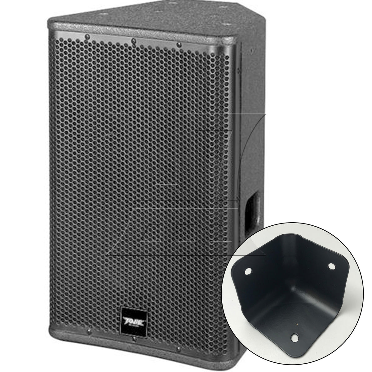 BQLZR 1pc Metal Speaker Edge Corner Black for Wooden Objects