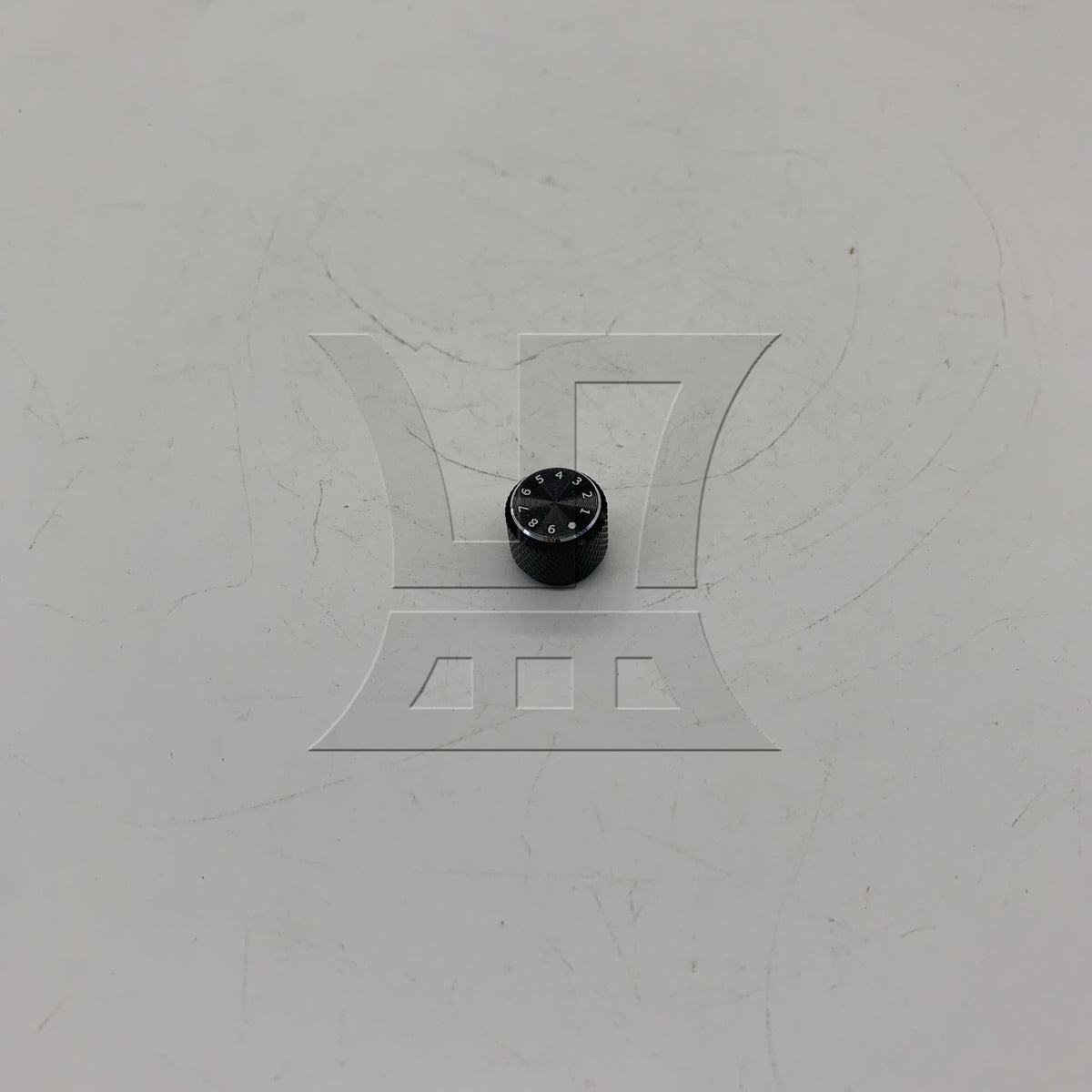 BQLZR 1pc Aluminum Knurled Effect Pedal Knob 12.5 x 11 x 6mm Black Electric Guitar Volume Tone Knob Cap