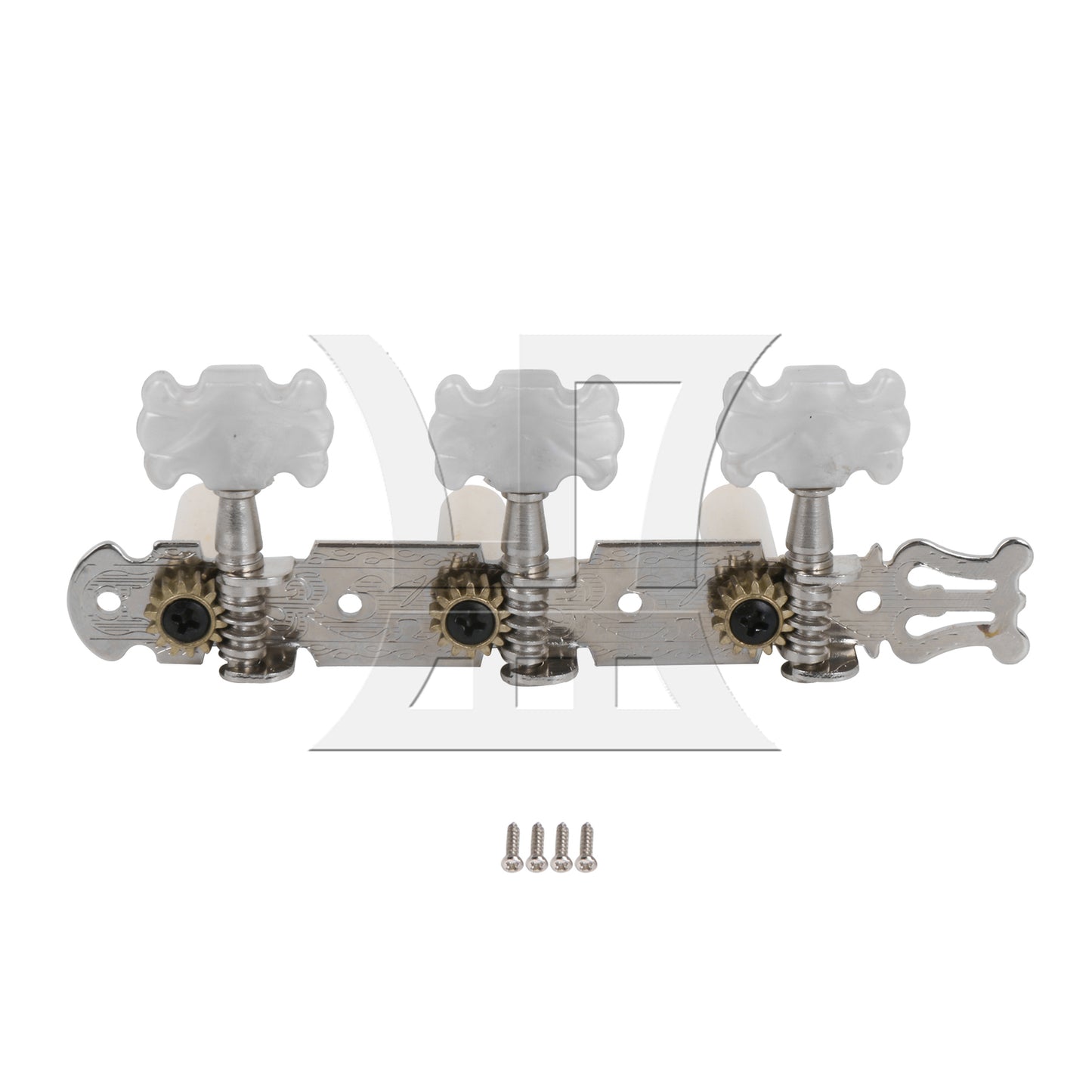 BQLZR 1pc Classical Guitar Pearl Flower Head Plastic Column Triple Tuner Peg Chrome Left Guitar Accessories