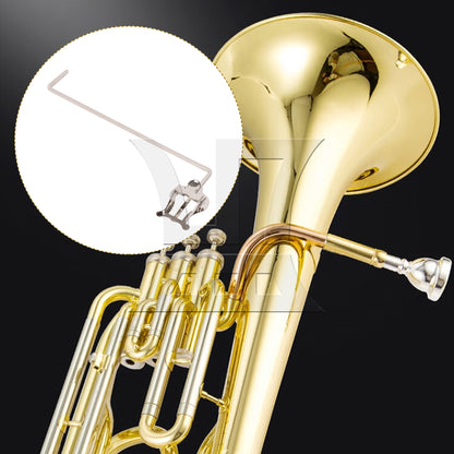 BQLZR Euphonium Marching Lyre Clamp On Sheet Clip Replacement 0.16" x 0.16" Silver