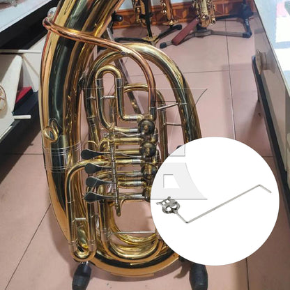 BQLZR Euphonium Marching Lyre Clamp On Sheet Clip Replacement 0.16" x 0.16" Silver