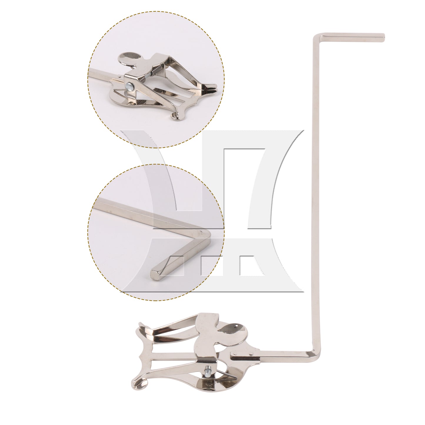 BQLZR Euphonium Marching Lyre Clamp On Sheet Clip Replacement 0.16" x 0.16" Silver