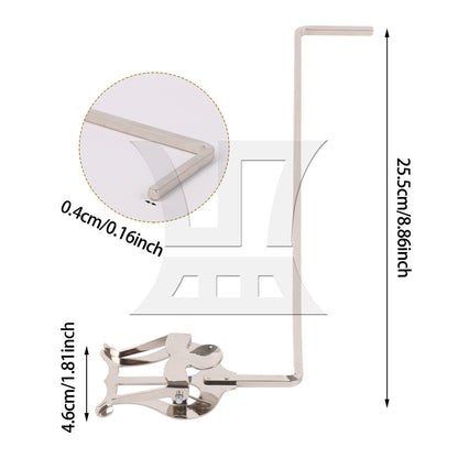 BQLZR Euphonium Marching Lyre Clamp On Sheet Clip Replacement 0.16" x 0.16" Silver
