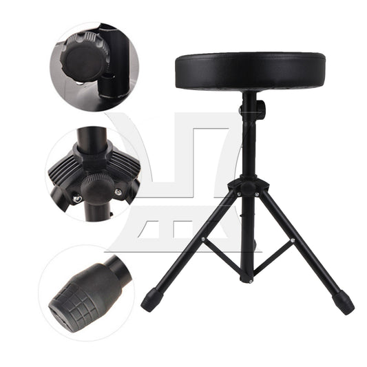 Portable Drum Throne Seat for Drummers 19.69inch to 20.87inch Adjustable Black