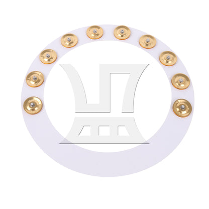 Gold White Percussion Cymbal Ching Ring Tambourine for Hihats Crashes 14" Dia