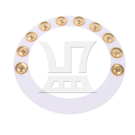 Gold White Percussion Cymbal Ching Ring Tambourine for Hihats Crashes 14" Dia