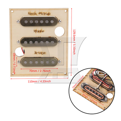BQLZR 3 Pieces Electric Guitar Pickup 8.7K/9.1k/9.9k ohms 48/50/52mm for Blues Set