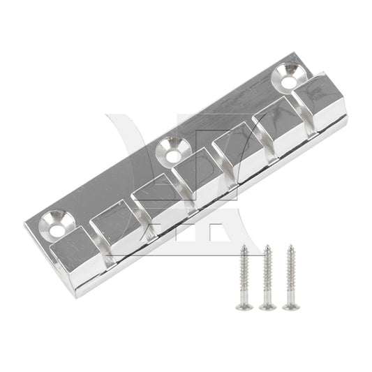 Silver Top Hardtail Load Tailpiece for Six-String Electric Guitars w/ Screw