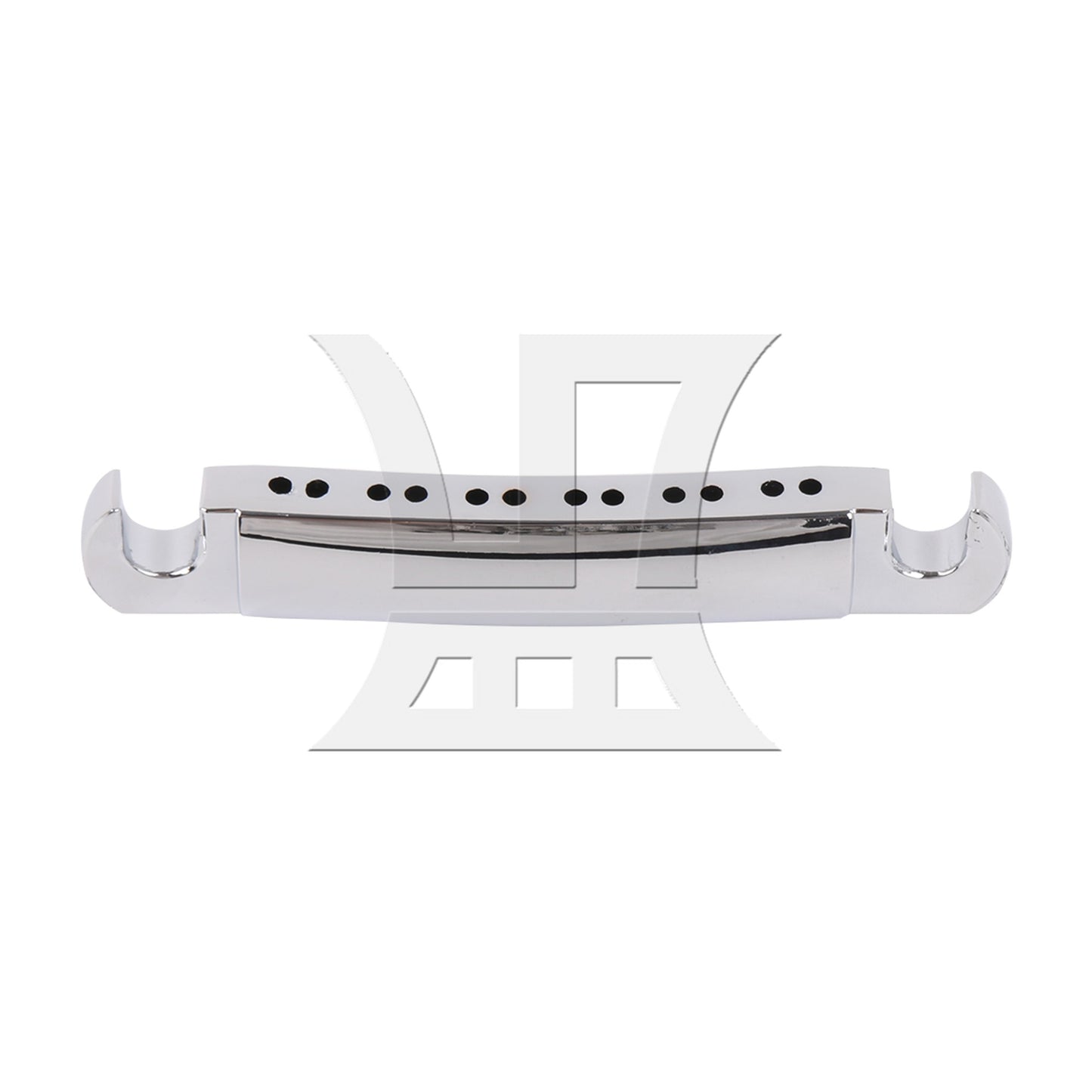 2 Pieces Silver 12 String Guitar Roller Saddle Bridge and Tailpiece Combo Set