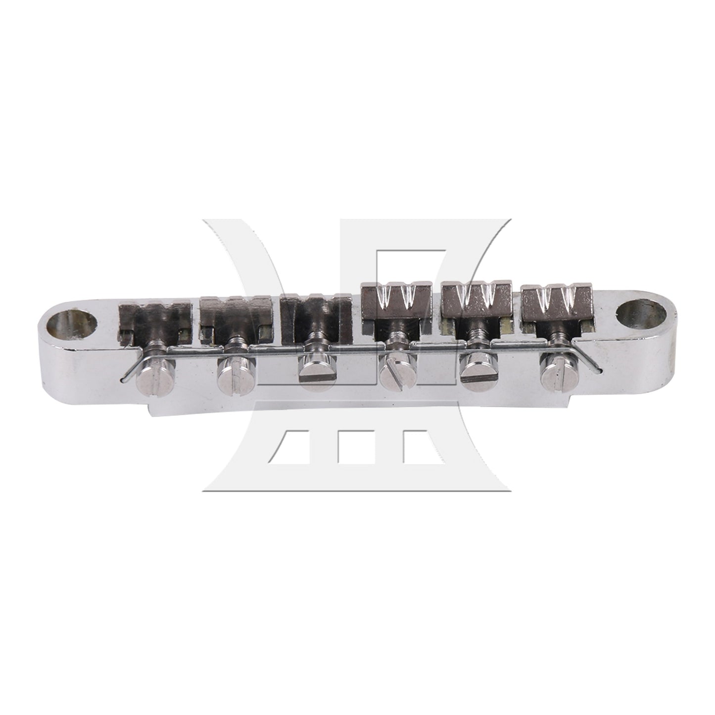 2 Pieces Silver 12 String Guitar Roller Saddle Bridge and Tailpiece Combo Set