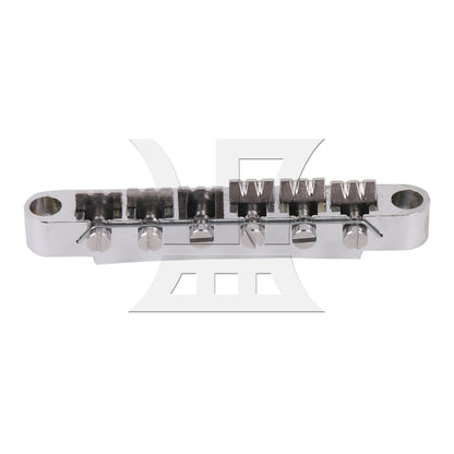 2 Pieces Silver 12 String Guitar Roller Saddle Bridge and Tailpiece Combo Set