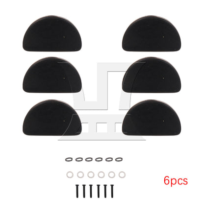 BQLZR 6pcs ebony half round guitar string with accurate handle in black