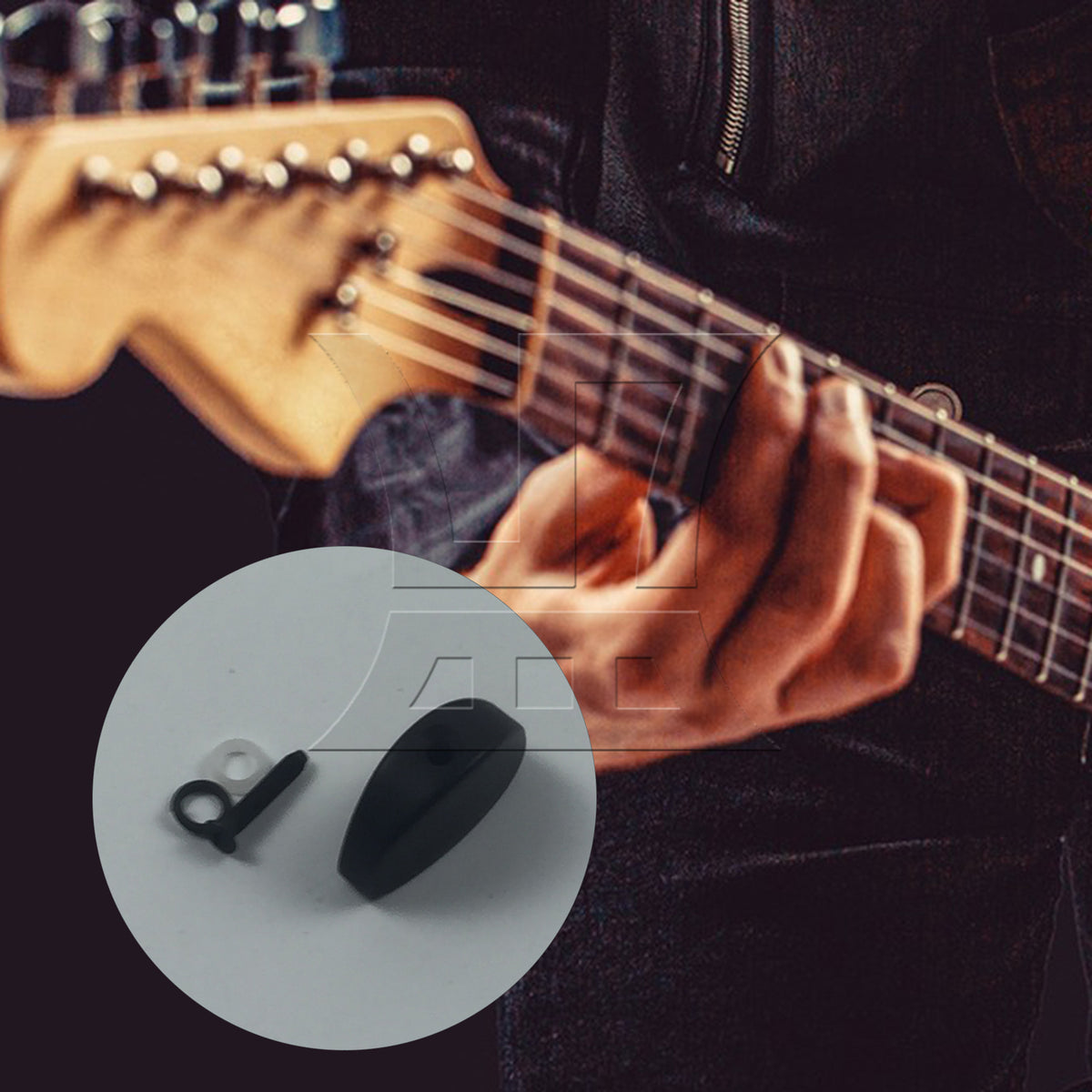 BQLZR 6pcs ebony half round guitar string with accurate handle in black