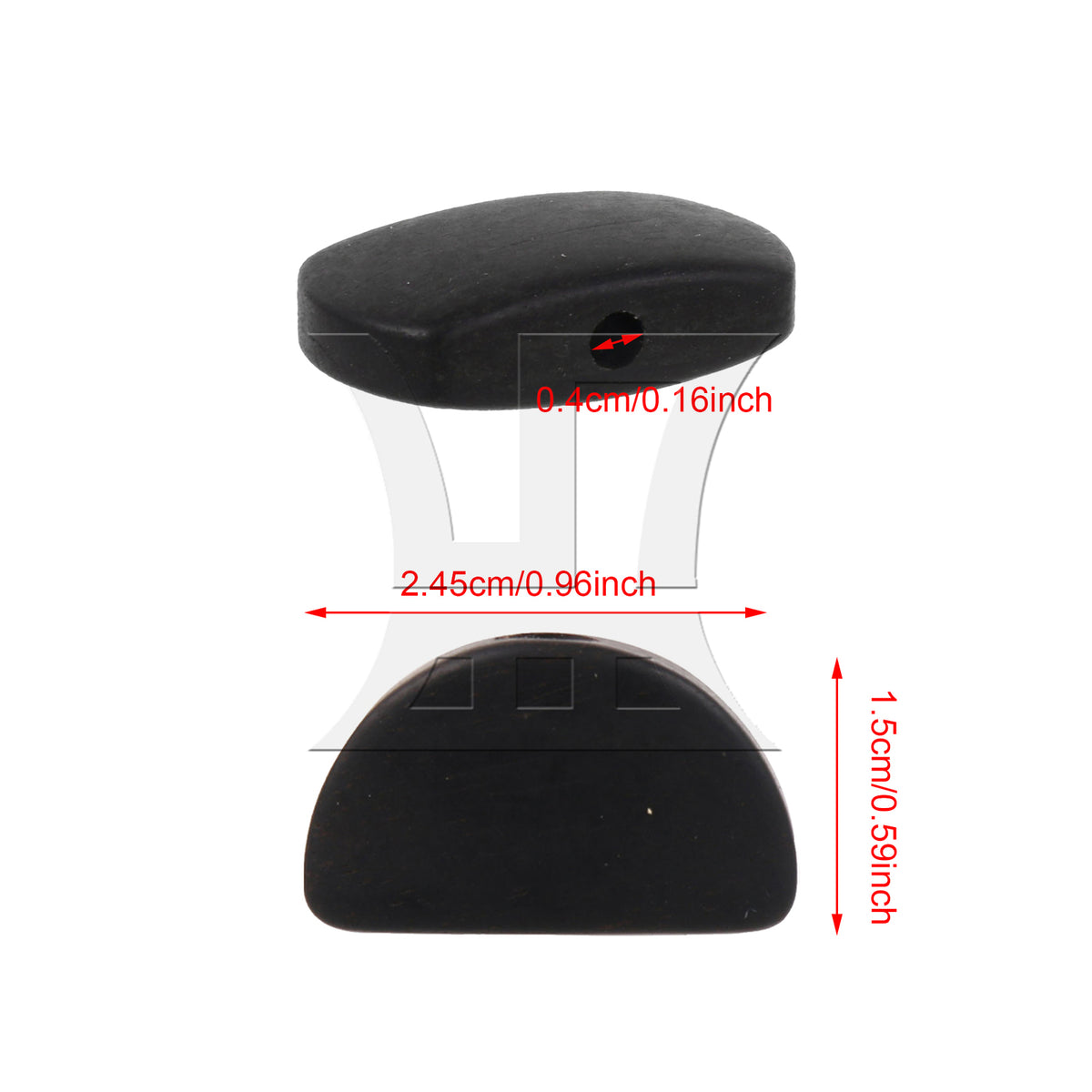 BQLZR 6pcs ebony half round guitar string with accurate handle in black