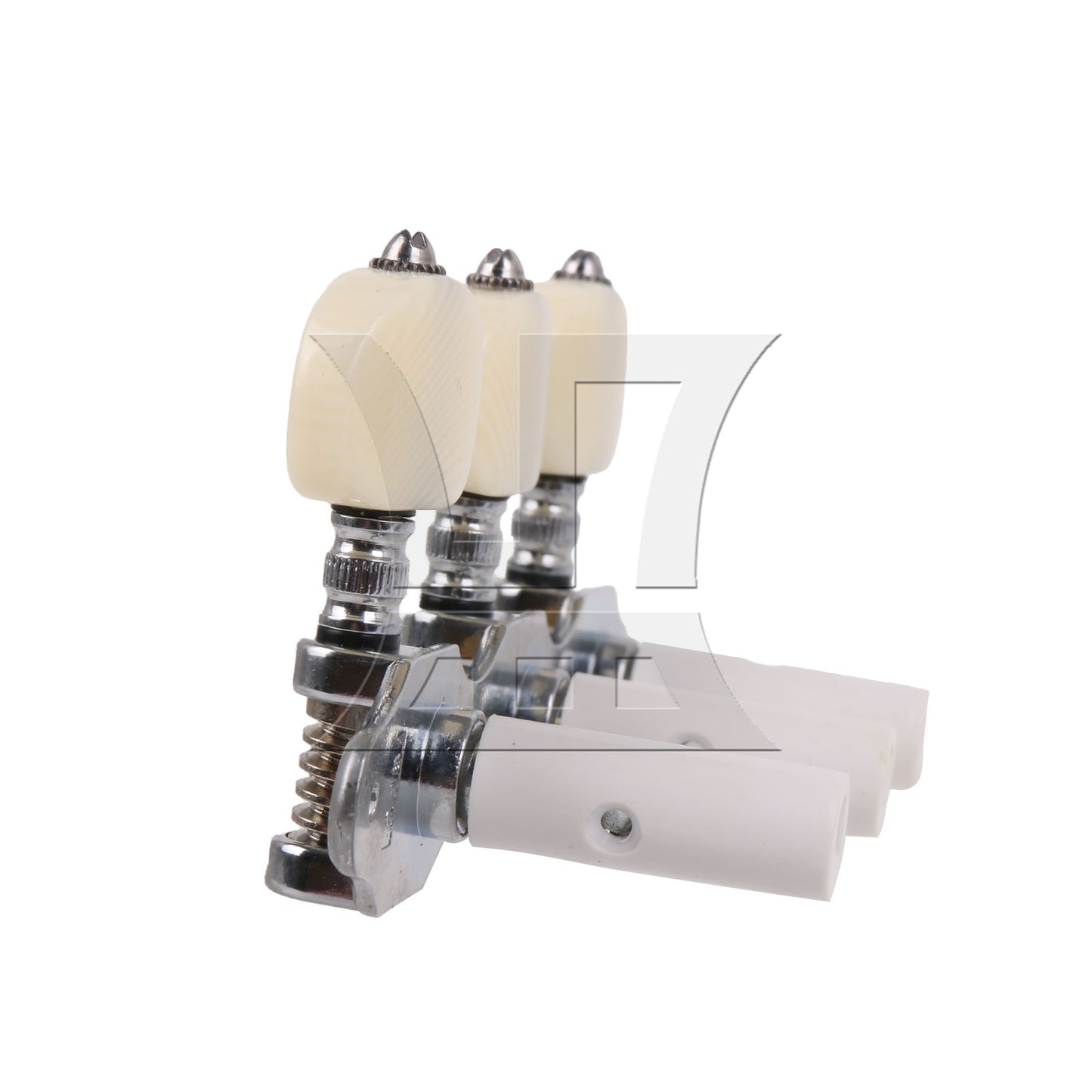 BQLZR 2pcs Classical Guitar 3 String Tuning Peg Gear Ratio 1:18 Silver 1R1L for Handmade Guitar Studios