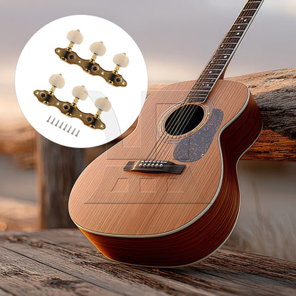 BQLZR 2pcs Classical Guitar Tri-String Tuner Peg Guitar Accessories