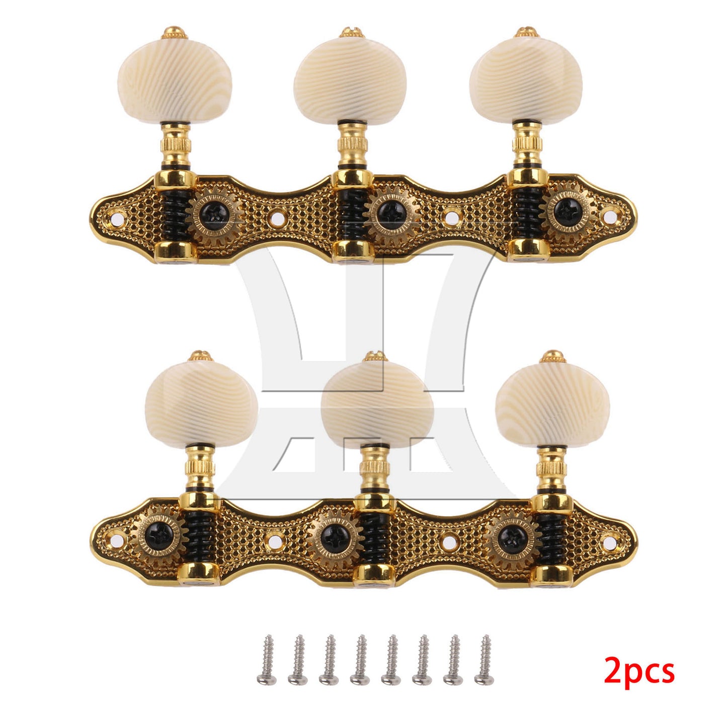 BQLZR 2pcs Classical Guitar Tri-String Tuner Peg Guitar Accessories