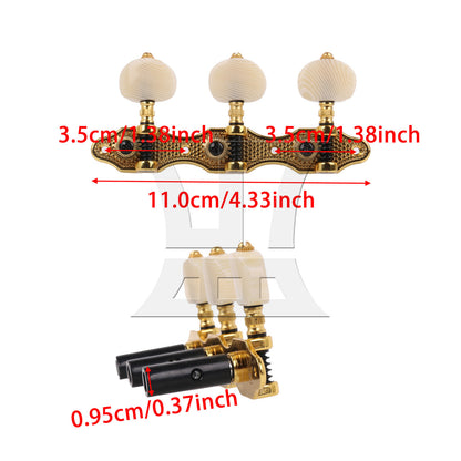 BQLZR 2pcs Classical Guitar Tri-String Tuner Peg Guitar Accessories