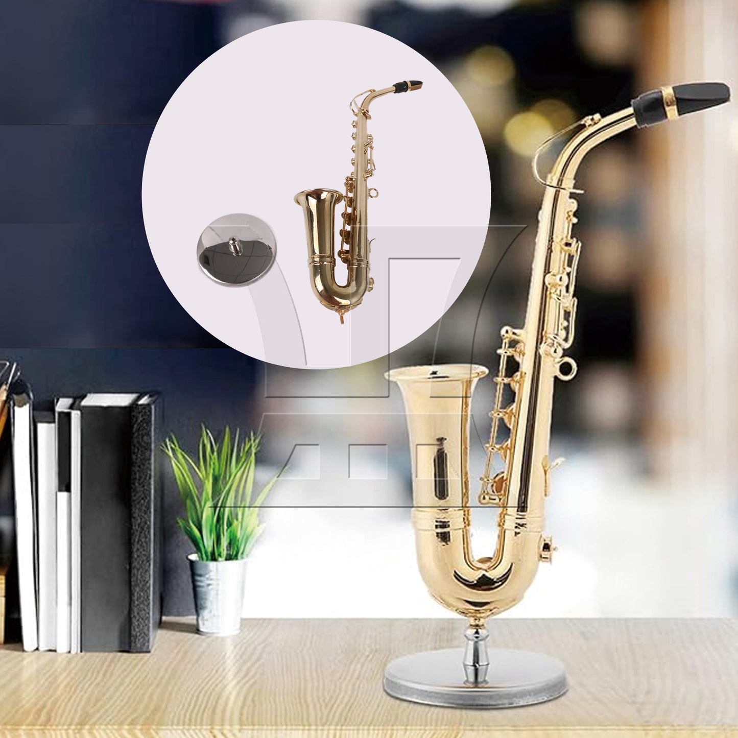 BQLZR 1pc Copper Plated Mini Saxophone Model Fitting 16cm Home Decoration