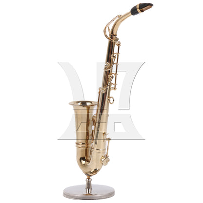 BQLZR 1pc Copper Plated Mini Saxophone Model Fitting 16cm Home Decoration