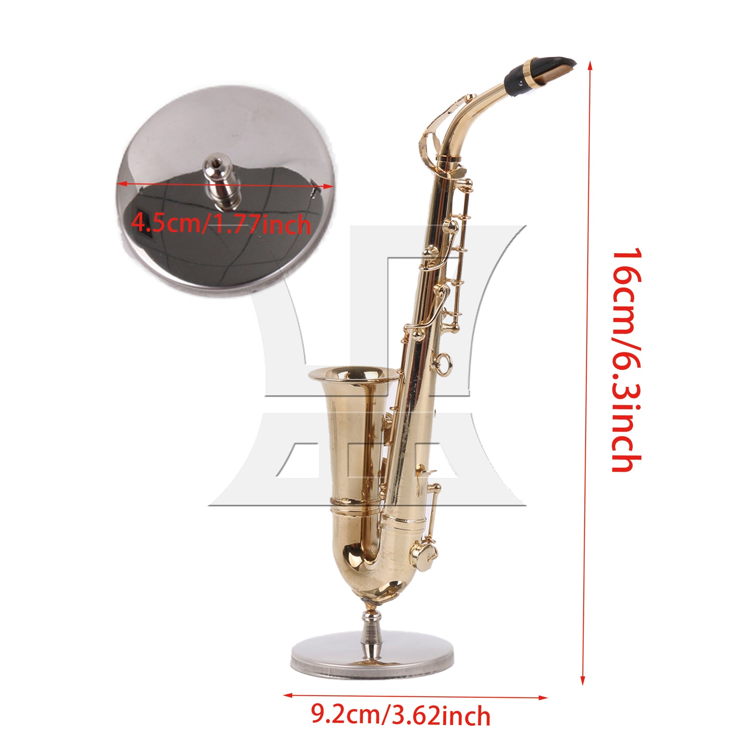 BQLZR 1pc Copper Plated Mini Saxophone Model Fitting 16cm Home Decoration