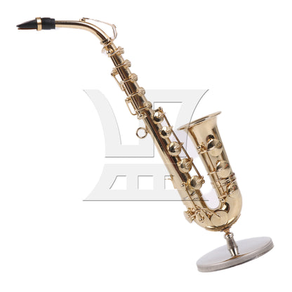 BQLZR 1pc Copper Plated Mini Saxophone Model Fitting 16cm Home Decoration
