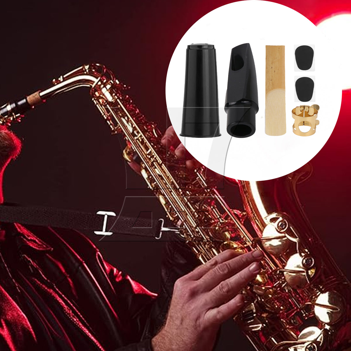 BQLZR 1set Alto Saxophone Mouthpiece Kit for Stage Performance