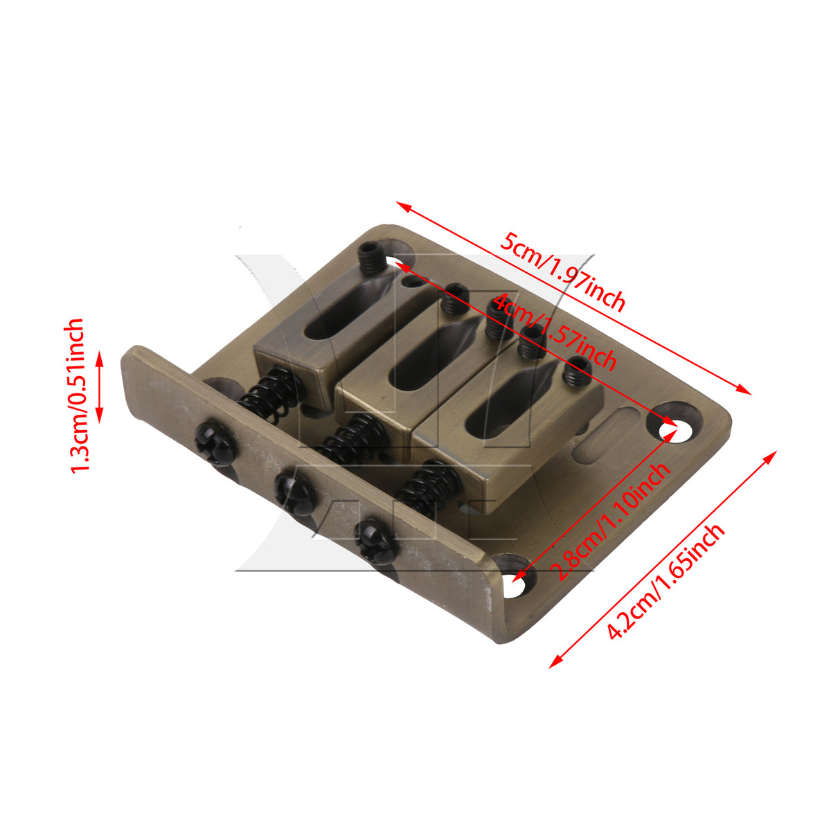 BQLZR 1pc Three String Electric Guitar Bridge Retro Color Guitar Accessories